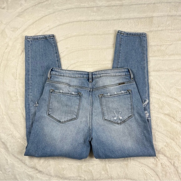 Kancan Ripped Distressed Straight Leg Relaxed Boyfriend Jeans Size 9/28 - Picture 5 of 9